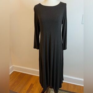 Eileen Fisher Petite PP Brown Dress Handkerchief Hem